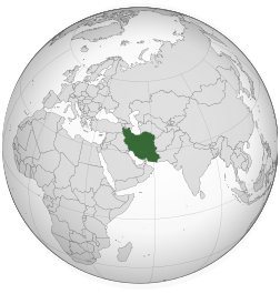 Mapa centro-hemisférico de Iran